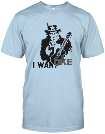 I Want Uke on TeeChip