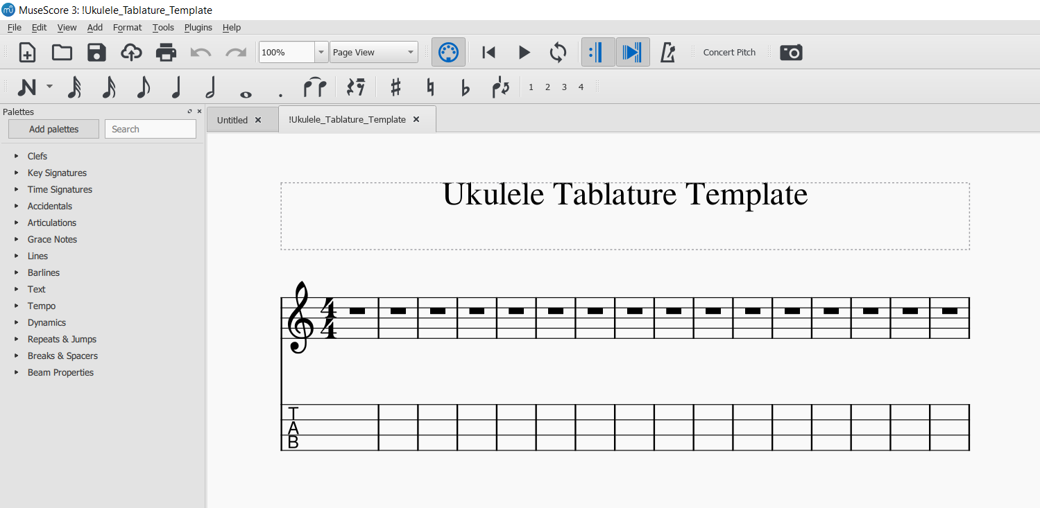 Making Ukulele with Musescore : Free Template – Ukulele Play